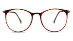 Tortoiseshell eyeglasses on a white background