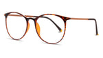 Tortoiseshell eyeglasses on a white background